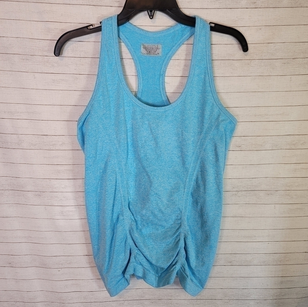 Athleta Fast Track Racerback Tank Top in Light Blue, sz Medium